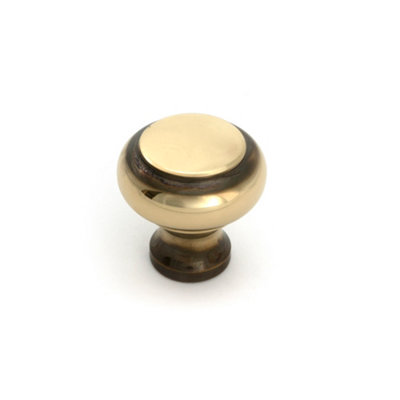 From The Anvil Aged Brass Regency Cabinet Knob - Small