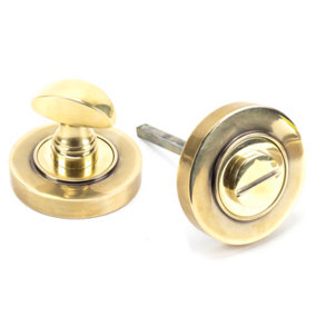From The Anvil Aged Brass Round Thumbturn Set (Plain)