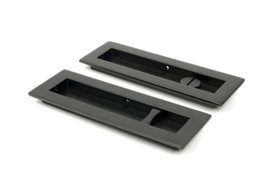 From The Anvil Aged Bronze 175mm Plain Rectangular Pull - Privacy Set