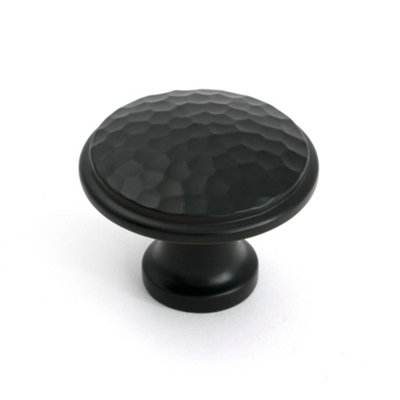 From The Anvil Aged Bronze Hammered Cabinet Knob - Large