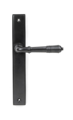 From The Anvil Aged Bronze Reeded Slimline Lever Latch Set