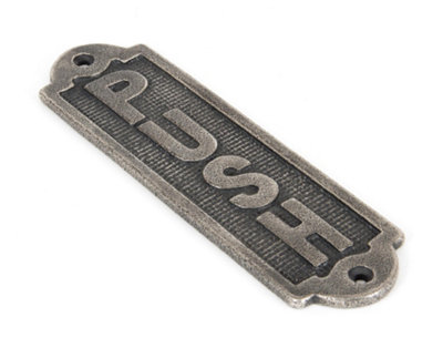 From The Anvil Antique Pewter Push Sign