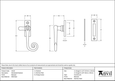 From The Anvil Beeswax Monkeytail Fastener