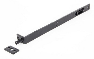 From The Anvil Black 12 Inch Flush/Slide Door Bolt