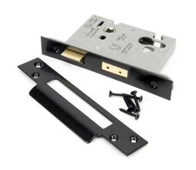 From The Anvil Black 3 Inch Euro Profile Sash Lock