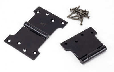 From The Anvil Black 4 Inch x 4 Inch x 6 Inch Parliament Hinge (pair) ss