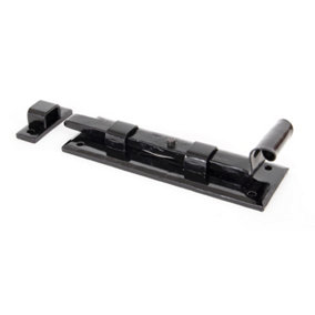 From The Anvil Black 6 Inch Straight Door Bolt