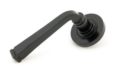 From The Anvil Black Avon Round Lever on Rose Set (Plain)