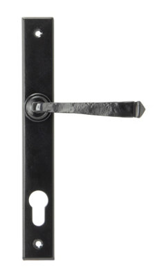 From The Anvil Black Avon Slimline Lever Espag. Lock Set
