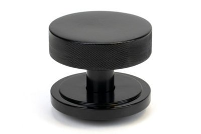 From The Anvil Black Brompton Centre Door Knob (Art Deco)