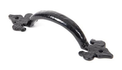 From The Anvil Black Cast 6 Inch Fleur De Lys Pull Handle