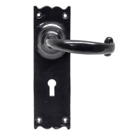 From The Anvil Black Cottage Lever Lock Set