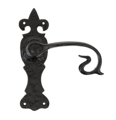 From The Anvil Black Curly Lever Latch Set