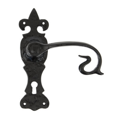 From The Anvil Black Curly Lever Lock Set