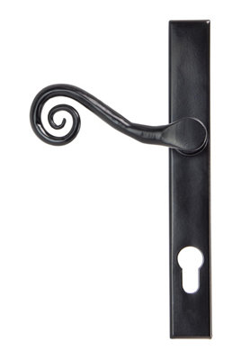 From The Anvil Black Monkeytail Slimline Lever Espag. Lock Set - LH