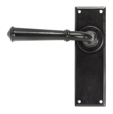 From The Anvil Black Regency Lever Latch Set