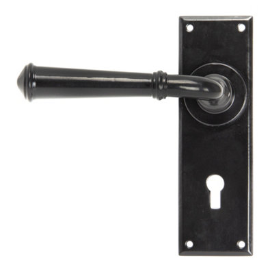 From The Anvil Black Regency Lever Lock Set