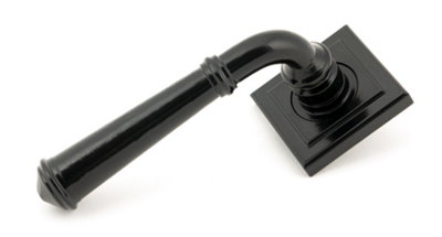 From The Anvil Black Regency Lever on Rose Set (Square)