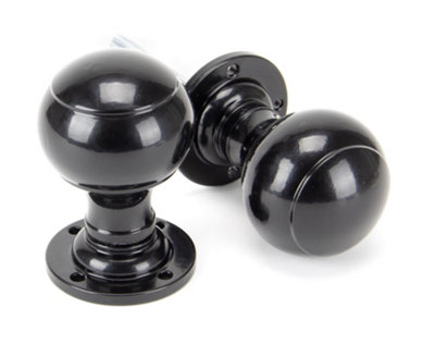 From The Anvil Black Regency Mortice/Rim Knob Set