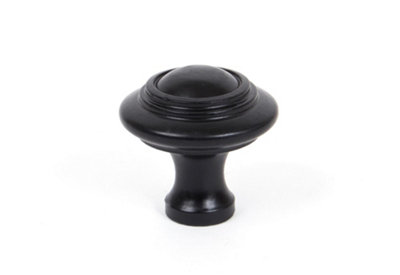 From The Anvil Black Ringed Cabinet Knob - Large