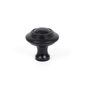From The Anvil Black Ringed Cabinet Knob - Large