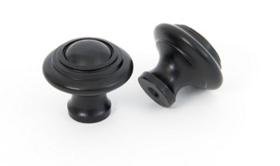 From The Anvil Black Ringed Cabinet Knob - Small
