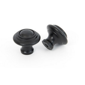 From The Anvil Black Ringed Cabinet Knob - Small