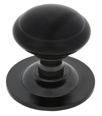 From The Anvil Black Round Centre Door Knob