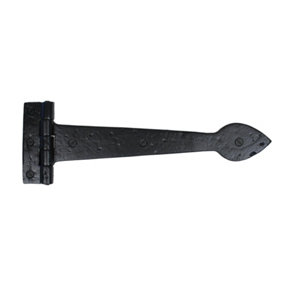 From The Anvil Black Smooth 12 Inch Cast T Hinge (pair)