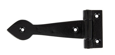 From The Anvil Black Smooth 6 Inch Cast T Hinge (pair)