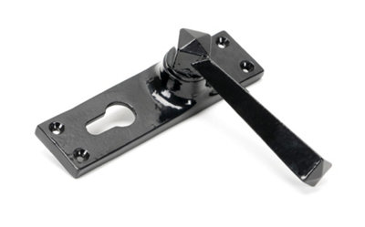From The Anvil Black Straight Lever Euro Lock Set