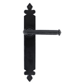 From The Anvil Black Tudor Lever Latch Set