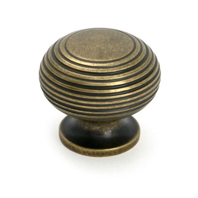 From The Anvil Burnished Brass Beehive Cabinet Knob 40mm
