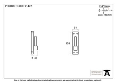 From The Anvil External Beeswax Frame Hook For 91471 (pair)