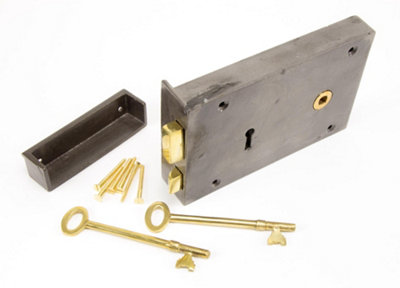 From The Anvil Iron Right Hand Rim Lock - Large