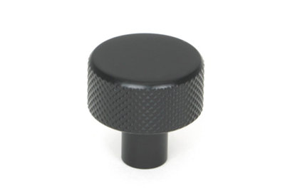 From The Anvil Matt Black Brompton Cabinet Knob - 25mm (No rose)