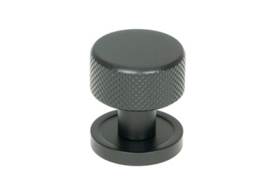 From The Anvil Matt Black Brompton Cabinet Knob - 25mm (Plain)
