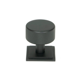 From The Anvil Matt Black Brompton Cabinet Knob - 32mm (Square)