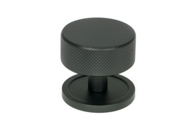 From The Anvil Matt Black Brompton Cabinet Knob - 38mm (Plain)