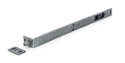 From The Anvil Pewter 12'' Flush/Slide Door Bolt