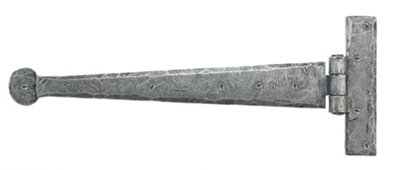 From The Anvil Pewter 12 Inch Penny End T Hinge (pair)