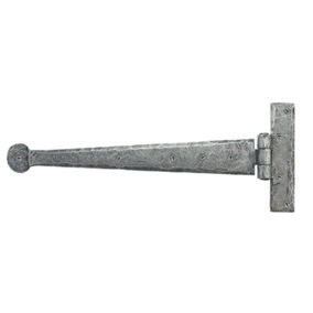From The Anvil Pewter 12 Inch Penny End T Hinge (pair)