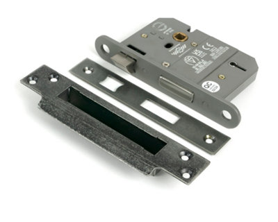 From The Anvil Pewter 3" 5 Lever BS Sash Lock KA