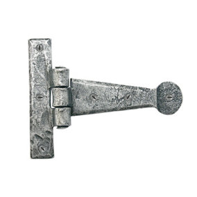 From The Anvil Pewter 4 Inch Penny End T Hinge (pair)