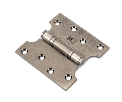 From The Anvil Pewter 4 Inch x 2 Inch x 4 Inch Parliament Hinge (pair) ss