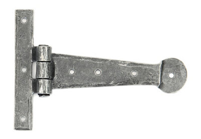 From The Anvil Pewter 6 Inch Penny End T Hinge (pair)