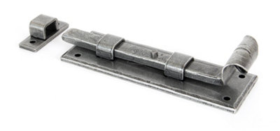 From The Anvil Pewter 6 Inch Straight Door Bolt