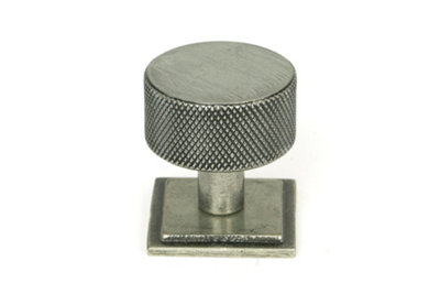 From The Anvil Pewter Brompton Cabinet Knob - 32mm (Square)