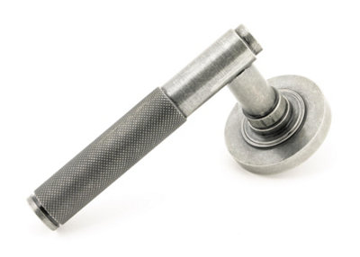 From The Anvil Pewter Brompton Lever on Rose Set (Plain) - Unsprung