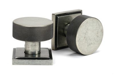 From The Anvil Pewter Brompton Mortice/Rim Knob Set (Square)